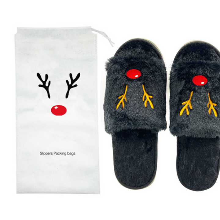 Women Christmas Slippers Plush Shoes