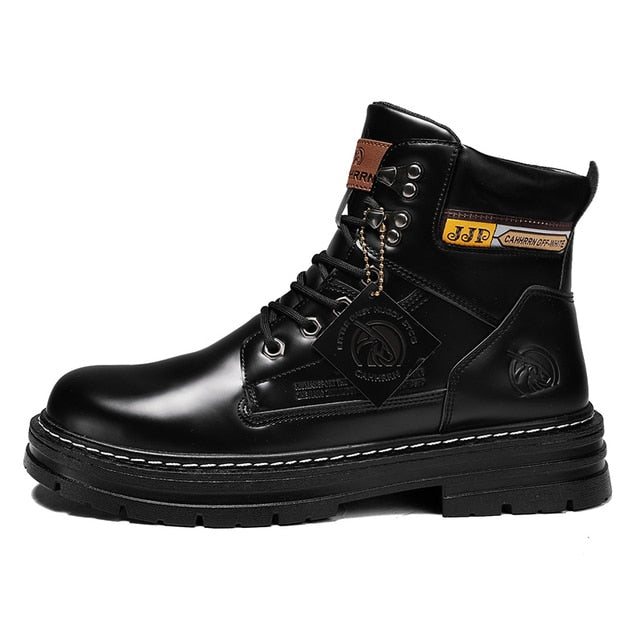 High Top Boots Men's Leather Shoes
