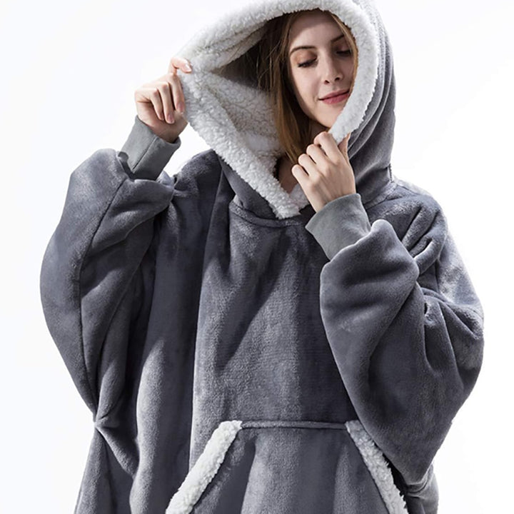 Hooded Winter Soft Plush Fleece Sofa Blanket