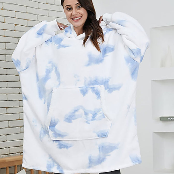 Hooded Winter Soft Plush Fleece Sofa Blanket